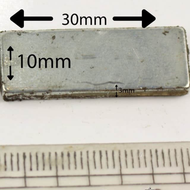 30mm x 10mm x 3mm mm Neodymium Magnet Available in Pakistan
